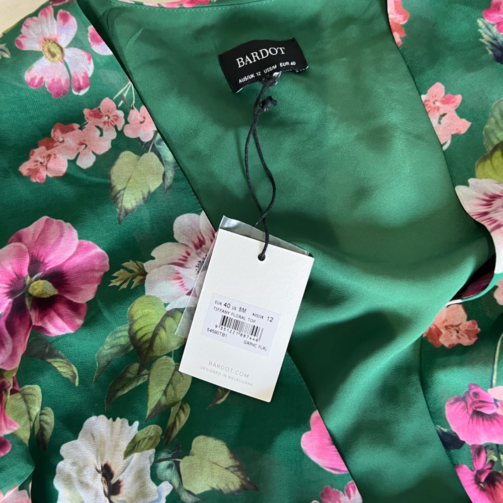 Floral Bardot tie top - Picture 3 of 3